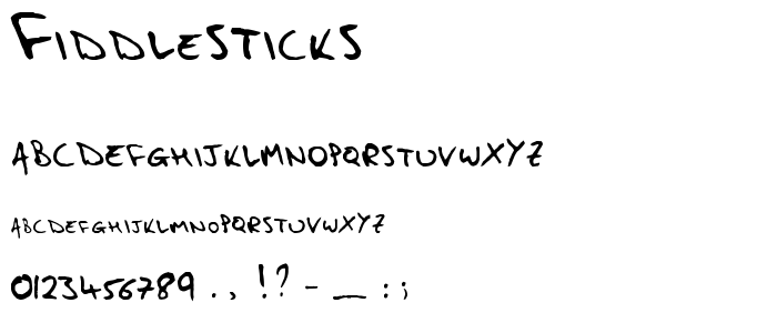 Fiddlesticks font