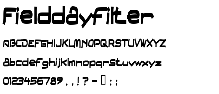 FieldDayFilter font
