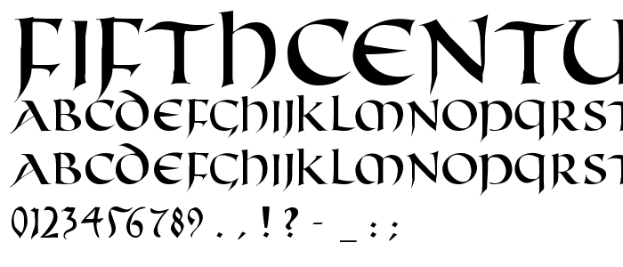 FifthCenturyCaps font