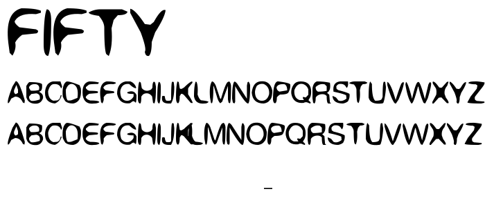 Fifty font