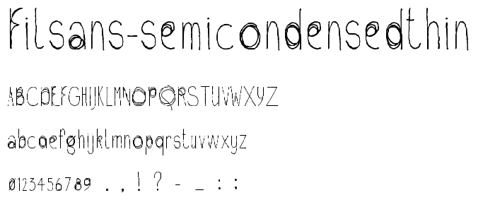 FilSans-SemicondensedThin font