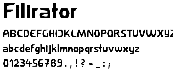 Filirator font