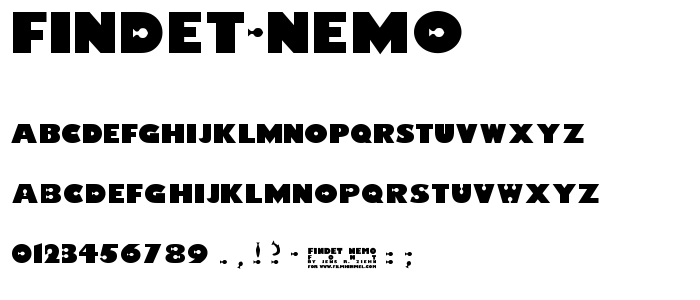 Findet Nemo font