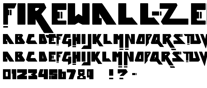Firewall zero font