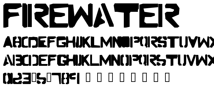 Firewater font