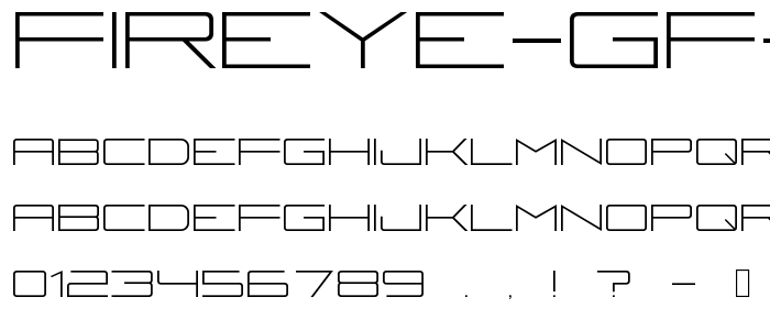 Fireye GF 3 Lite font