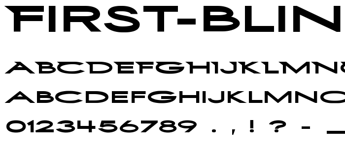 First Blind 2 font