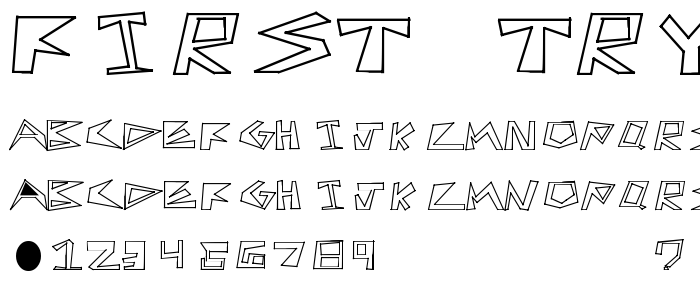 First Try font