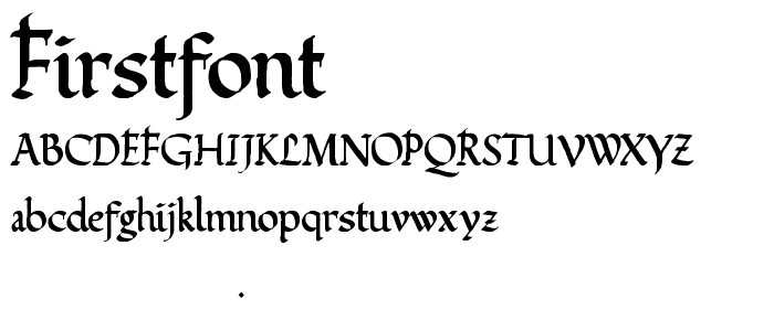 FirstFont font