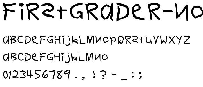 FirstGrader Normal font