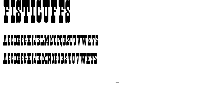 Fisticuffs font