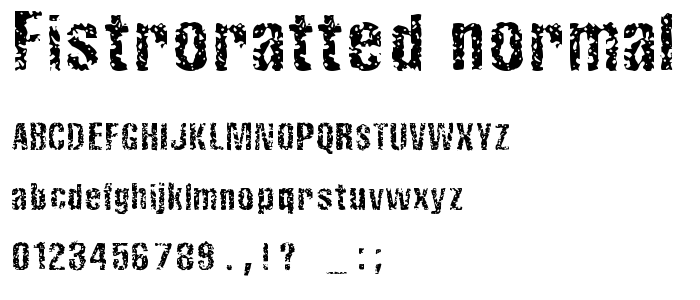 FistroRatted Normal font