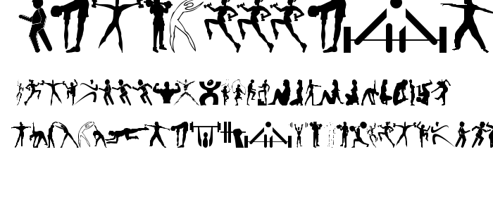 FitnessSilhouettes font