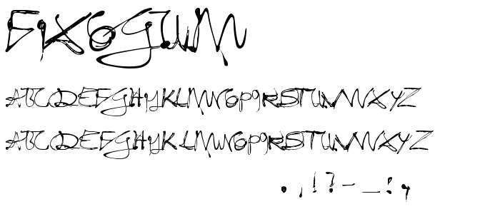 Fixogum font