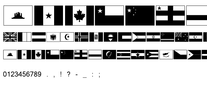Flags font