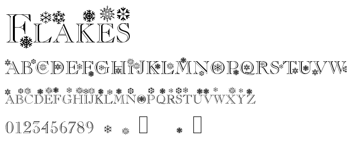 Flakes font