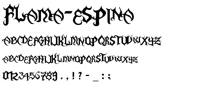 Flama Espina font