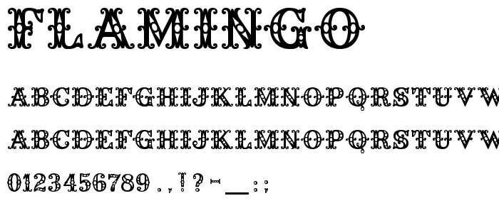 Flamingo font