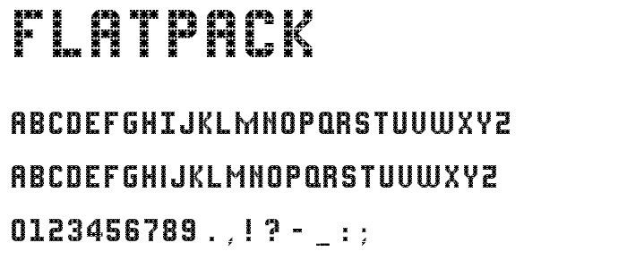 FlatPack font