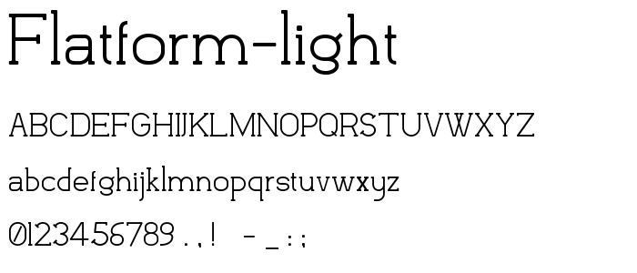 Flatform-Light font
