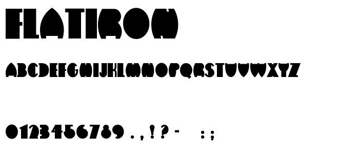 Flatiron font