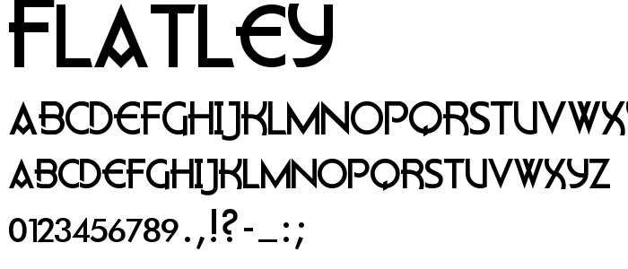 Flatley font