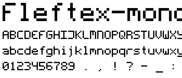 Fleftex Mono font