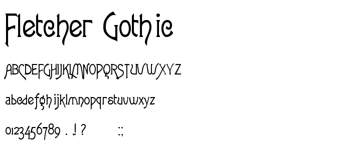 Fletcher-Gothic font