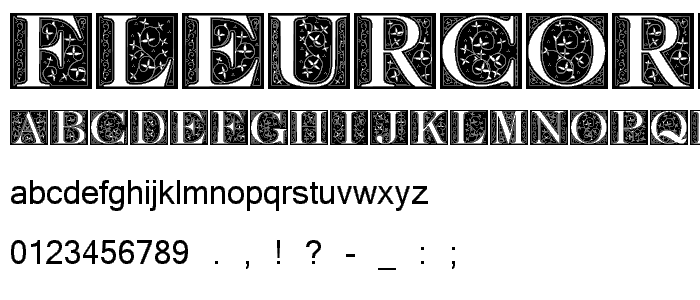 FleurCornerCaps font