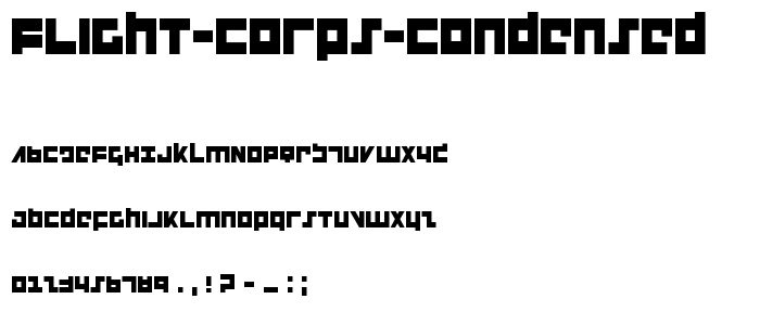 Flight Corps Condensed font