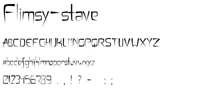 Flimsy Stave font