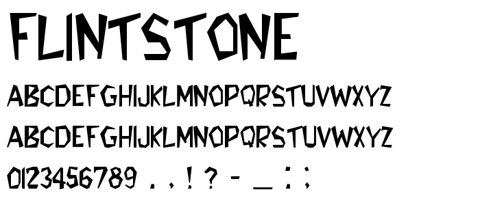 Flintstone font