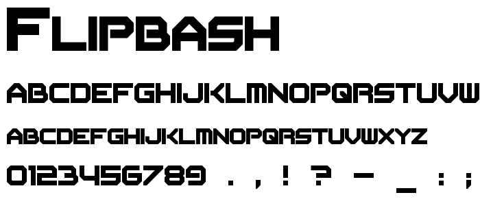 Flipbash font