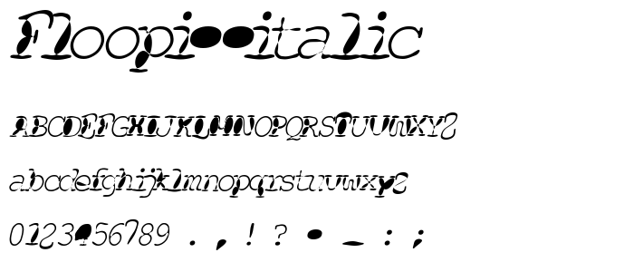 Floopi Italic font