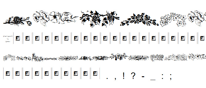 Floral Garnish font