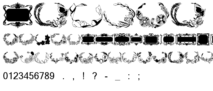 Floral Settings font