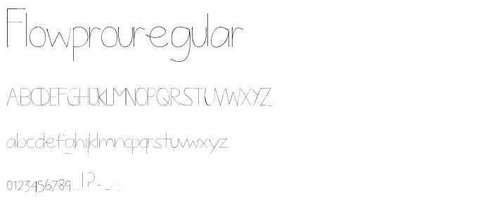 FlowProuRegular font