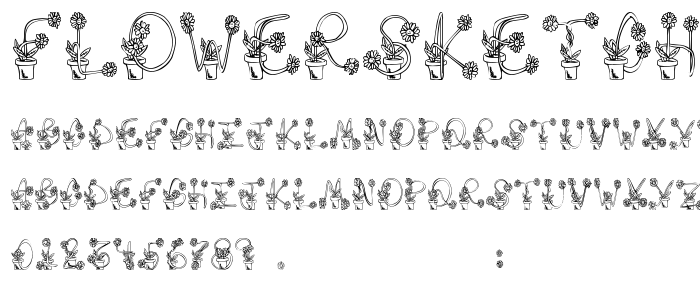 FlowerSketches font