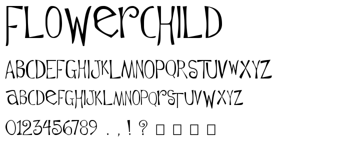 Flowerchild Font : Fancy Cartoon : pickafont.com