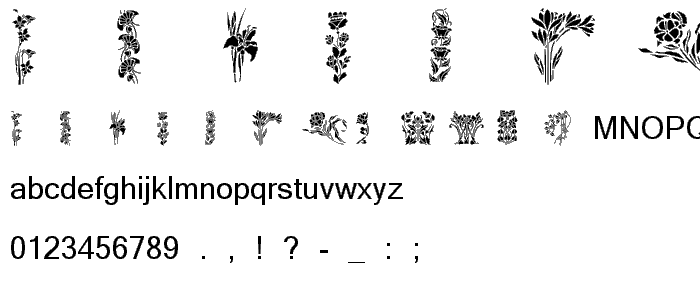 Flowers1 font