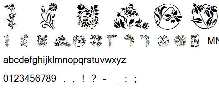 Flowers3 font
