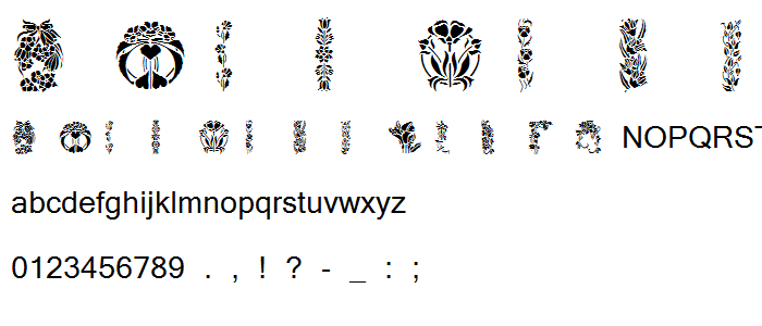 Flowers4 font