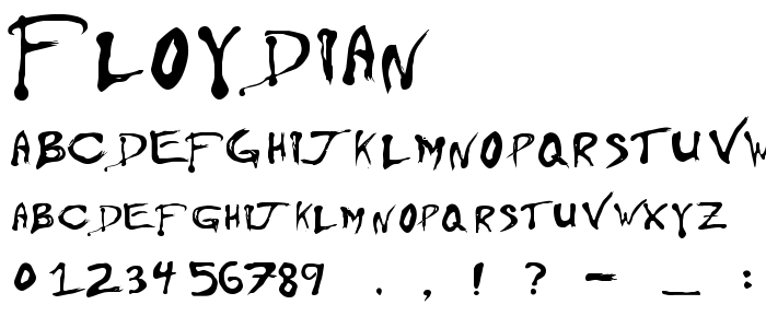 Floydian font