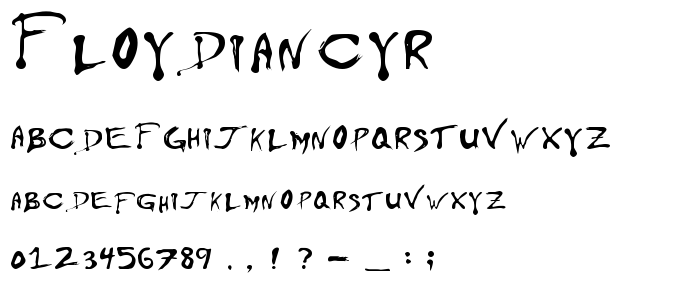 FloydianCyr font