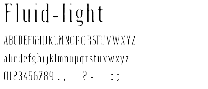 Fluid-light font