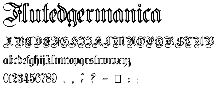 FlutedGermanica font