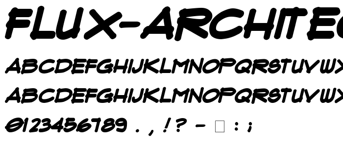 Flux Architect Bold Italic font