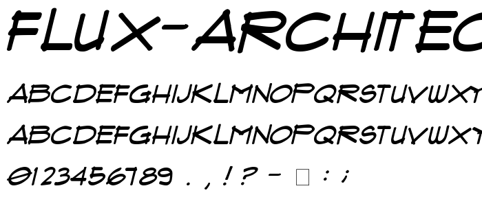 Flux Architect Italic font