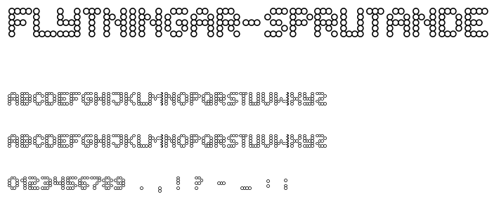 Flytningar sprutande font