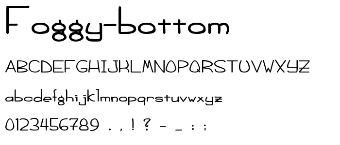 Foggy Bottom font